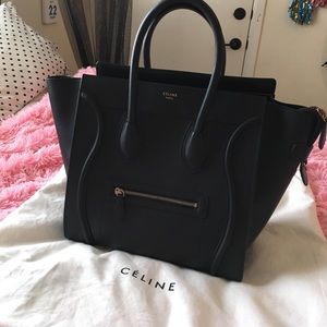 Celine Mini Luggage Handbag in smooth calfskin
